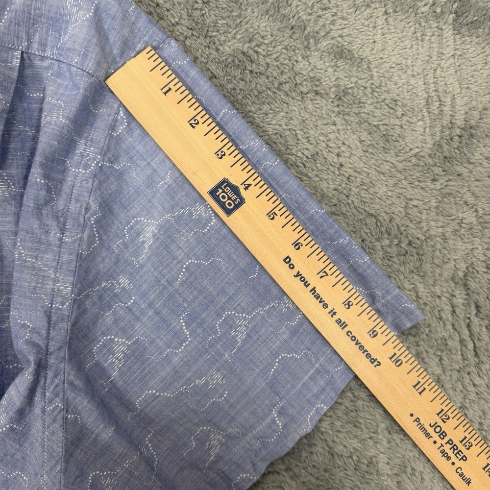 Proper Cloth Shirt Mens XL Blue Clouds 100% Cotton Short Sleeve Button Up - Picture 7 of 7